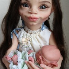 Primsley и Posie от скульптора Cindy Hainsworth Musgrove, автор прототипа Anna Mellman