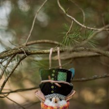 Котенок и летучая мышь - игрушка от Настены Никитиной