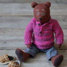 Выкройка игрушки мишка