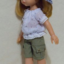 Комплект с выкройкой для Паола Рейна. Панамка и блуза