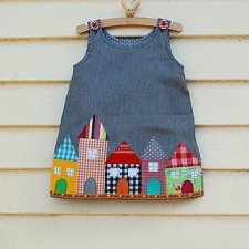 Домики. Аппликация для кукольной одежды