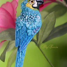 Птицы-броши мастерицы Юлии Гориной