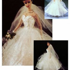 Свадебное платье кукле с выкройкой