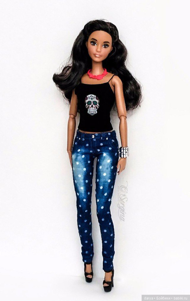 Узкие брюки для куклы от Ольги Сергиной