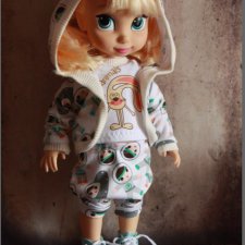 Выкройки Марины Быковой трикотажного комплекта для кукол  Disney Animators