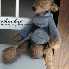 Мишка Sunday с выкройкой от Jenny Lee