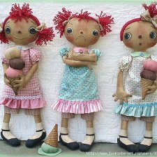 Чердачные куколки с разным настроением с выкройкой