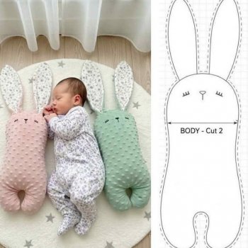 Выкройка зайки