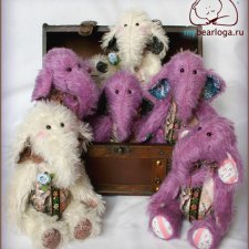 Слоники с выкройкой игрушки от Елены Кармацкой