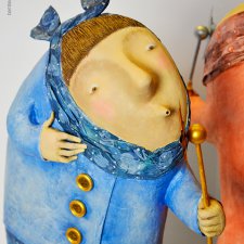 Авторские фигурки Марии Касьяненко из дерева и папье маше