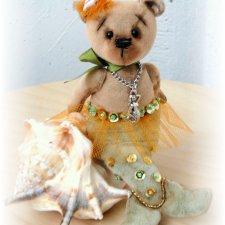 Выкройка мишки-русалки. Автор Федорова Татьяна