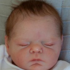 Спящий малыш реборн, молд Xander скульптора Cassie Ann Brace, прототип Silvia Ezquerra