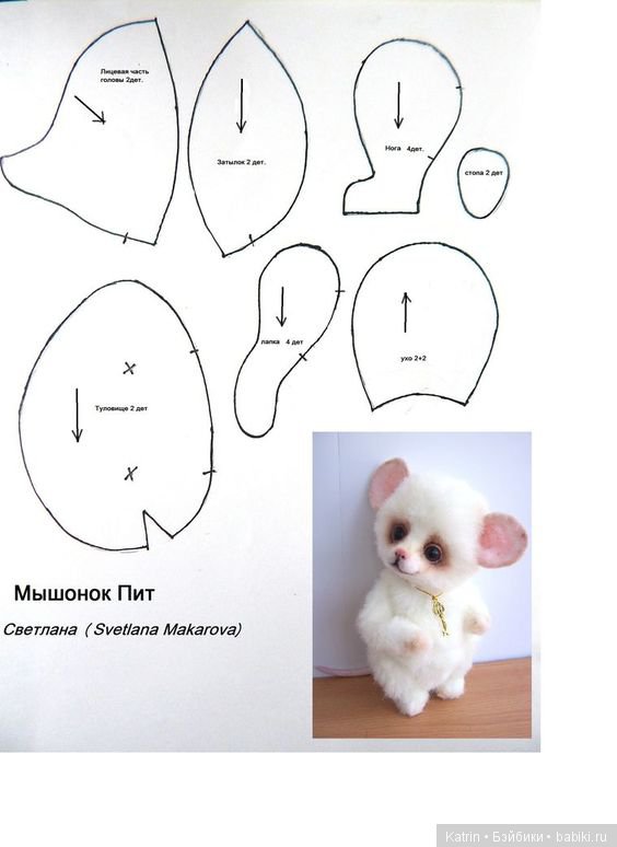 Мышонок Пит с выкройкой