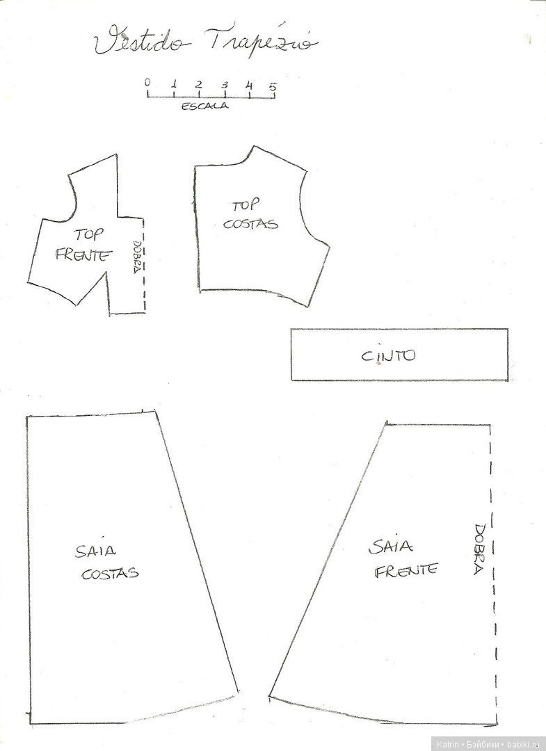 Выкройка Платья для Барби