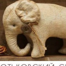 Хотьковский слоник - выкройка игрушки от Виктории Макаровой