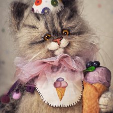 Вязанные коты, автор Ольга Бессогонова