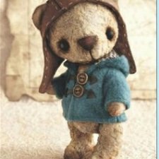 Мишка-лётчик, выкройка Ольги Солодовой