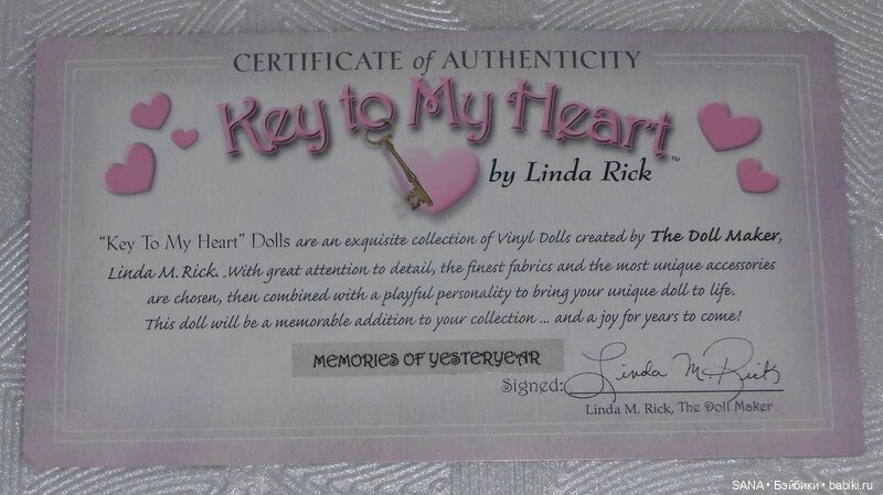 LINDA RICK*KEY TO MY HEART*MEMORIES OF YESTERYEAR* Линда Рик "Ключ к моему сердцу" (фото 4)