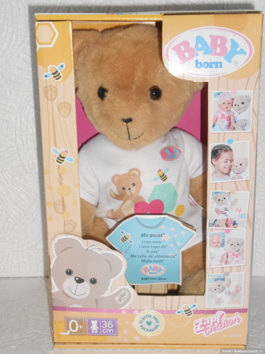 Мишка BABY BORN — Пупсы Baby Born и Baby Annabell (Zapf): интерактивные