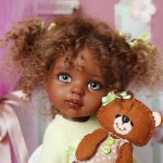 Девочка из сердца Африки. Шоколадка Лили - ООАК куклы Paola Reina