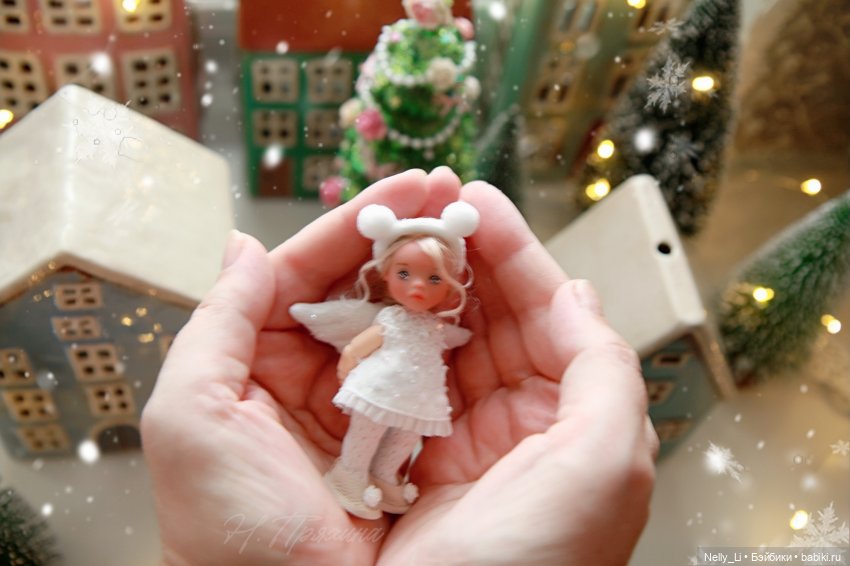 Снежный ангелок Анжель. Крошка 8 см (фото 3)