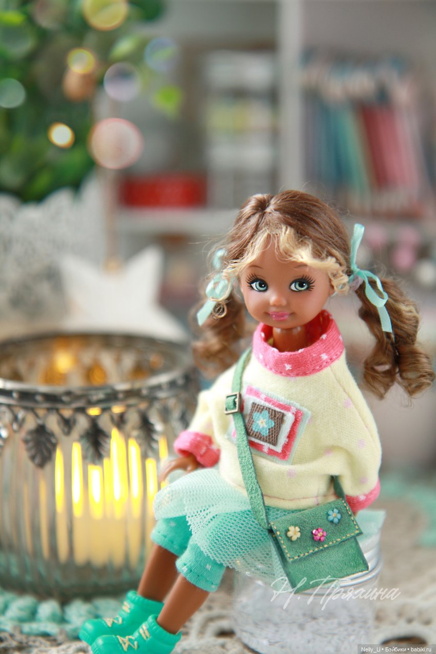 Малышка - шоколадка или ООАК 14 см куклы Barbie So in Style (фото 4)