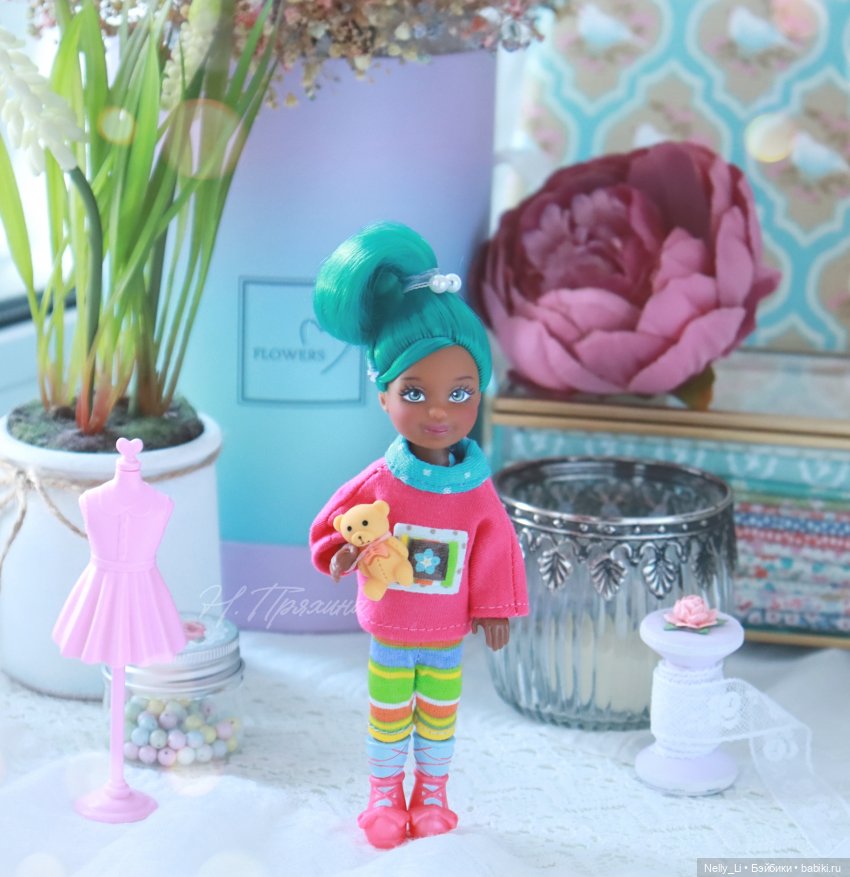 Яркая весенняя карамелька или ООАК куклы Челси (фото 4)