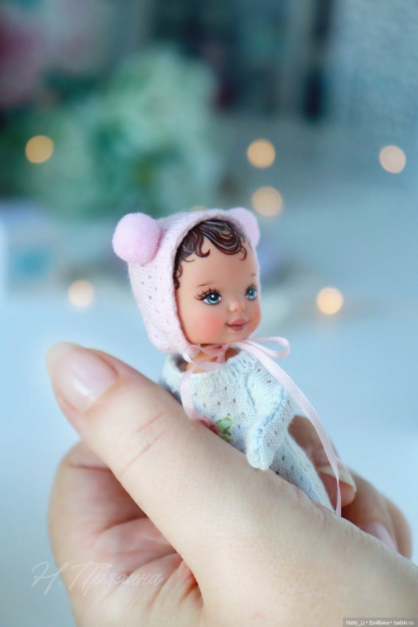 Крошка на ладошке или ООАК 7 см пупсика Kid Kore (фото 3)