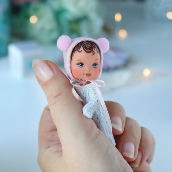 Крошка на ладошке или ООАК 7 см пупсика Kid Kore