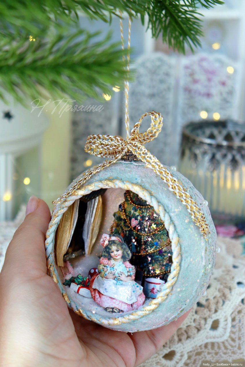 Ёлочный шар в викторианском стиле (фото 7)