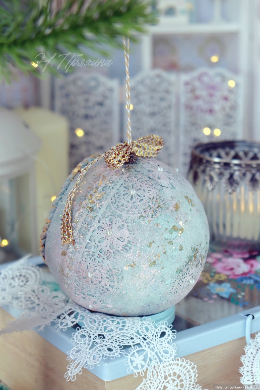 Ёлочный шар в викторианском стиле (фото 3)