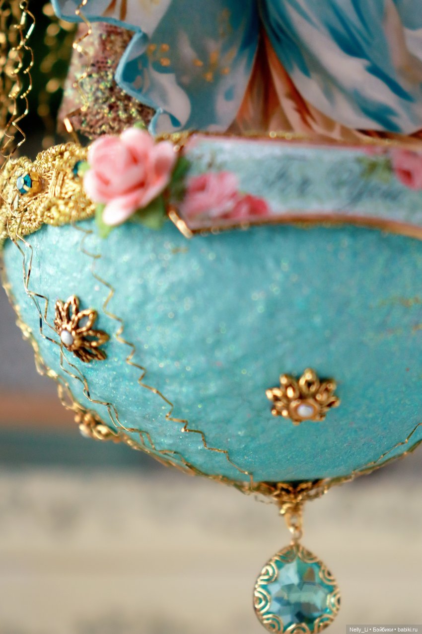 Ёлочная игрушка «Ангел» в старинном стиле (фото 5)