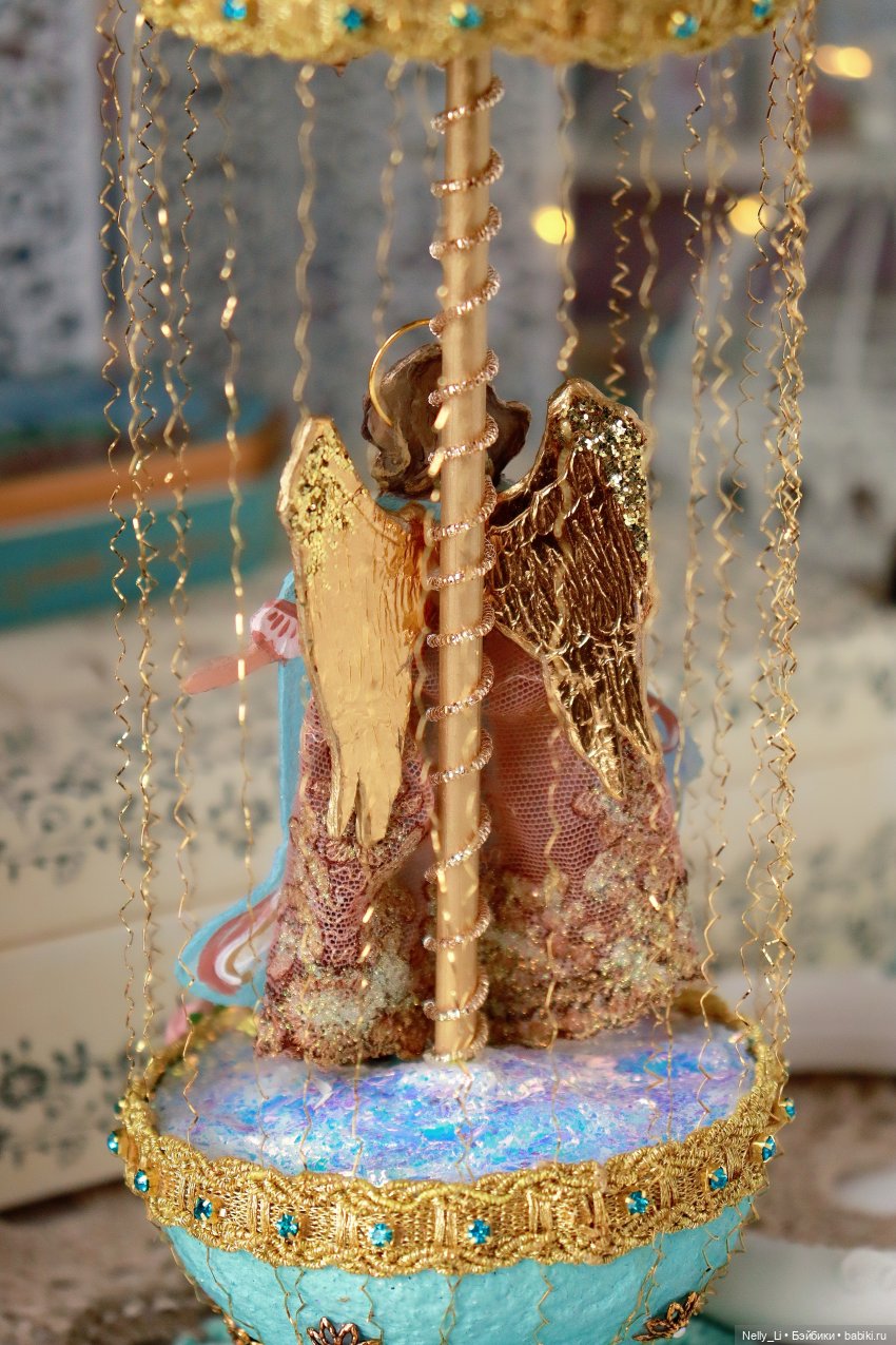 Ёлочная игрушка «Ангел» в старинном стиле (фото 9)