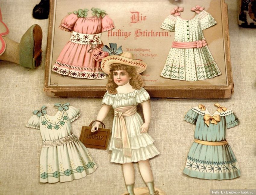 Ещё одна милая картонажная кукла Фанни в ретро стиле (фото 8)