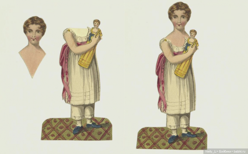 Ещё одна милая картонажная кукла Фанни в ретро стиле (фото 2)