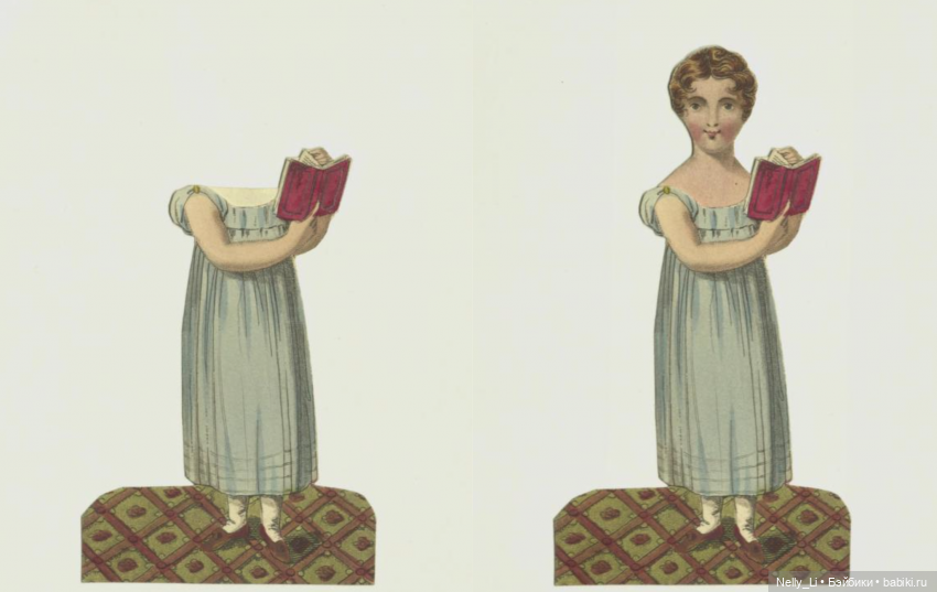 Ещё одна милая картонажная кукла Фанни в ретро стиле (фото 4)