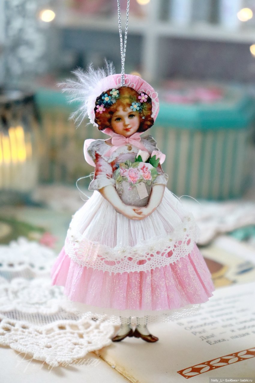 Картонажная 11 см крошка Фанни в старинном стиле (фото 6)