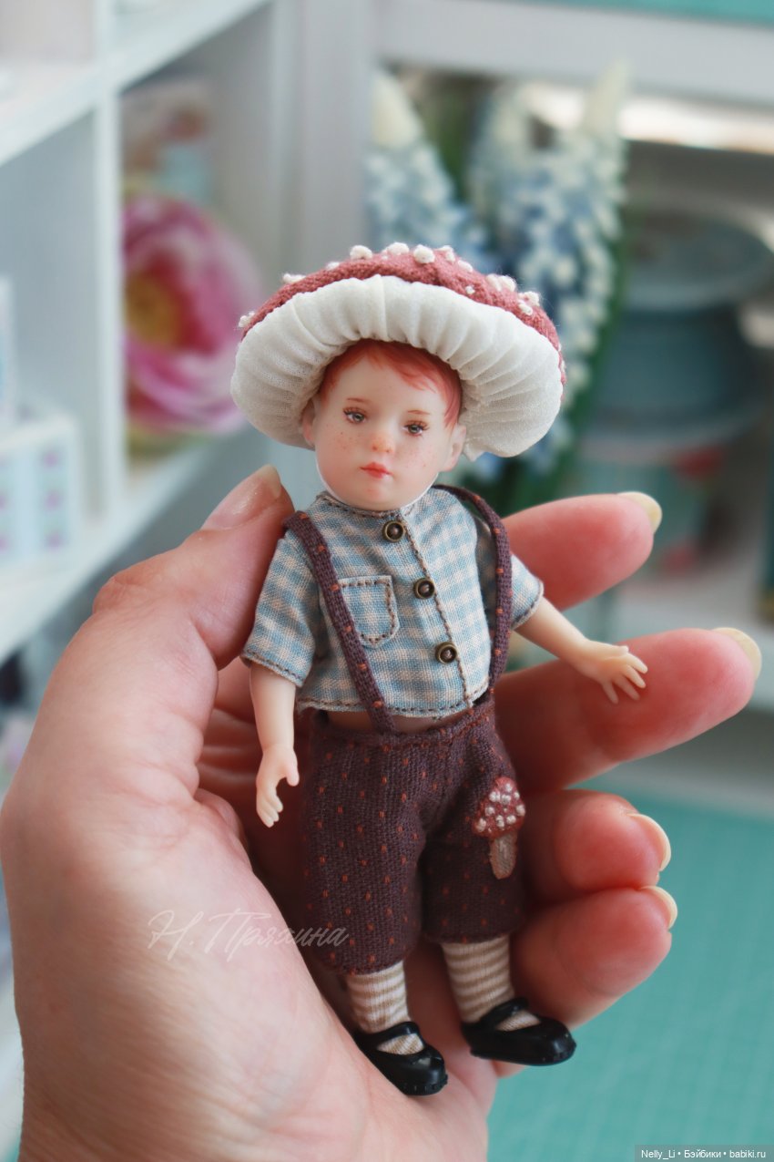 Малыш "мухоморчик" или новая история маленькой куклы