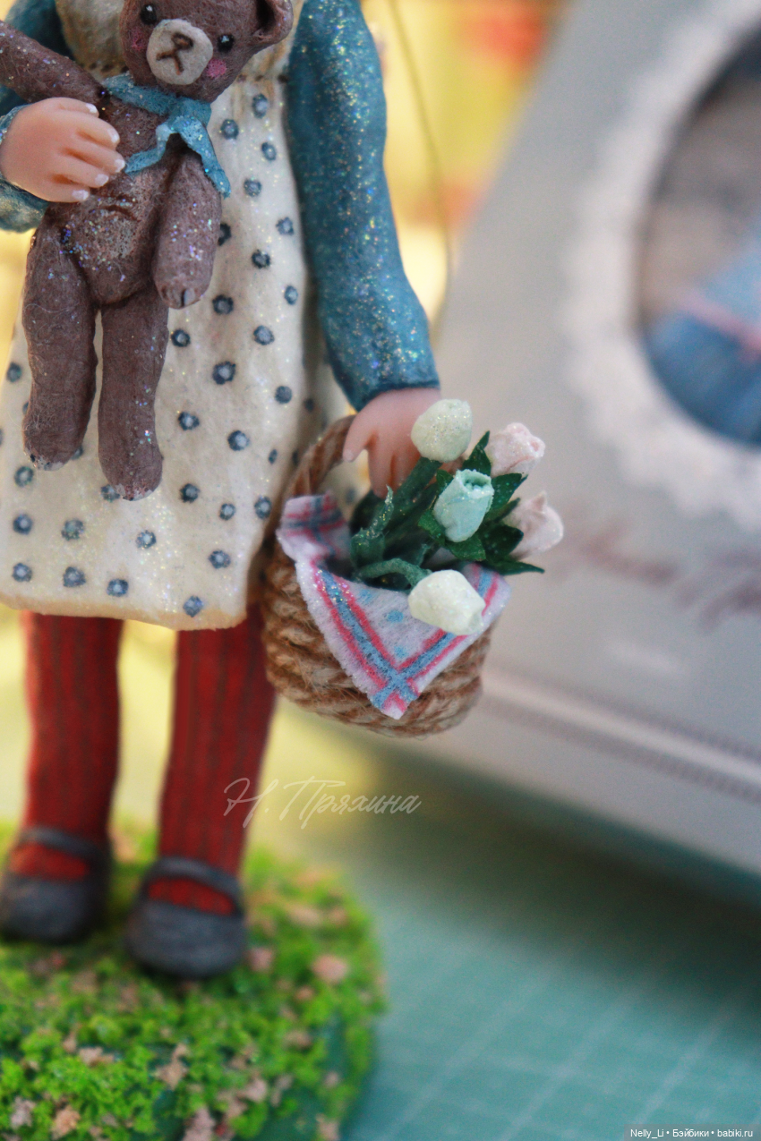 Девочка с мишкой или новая ватная игрушка (фото 5)