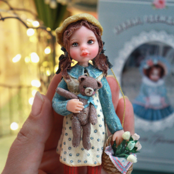 Девочка с мишкой или новая ватная игрушка