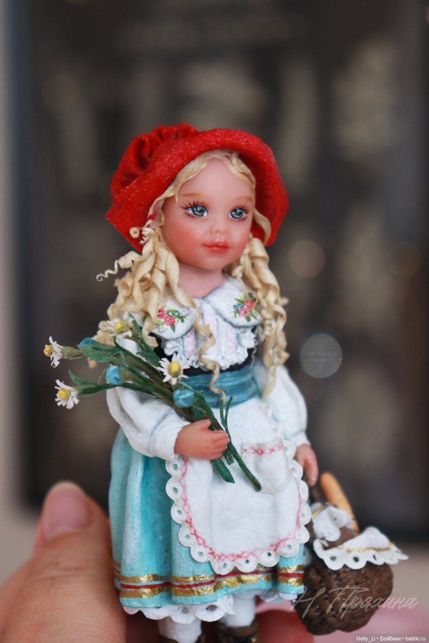 Красная Шапочка. Интерьерная ватная игрушка (фото 3)