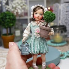 Маленькая помощница. Интерьерная ватная игрушка