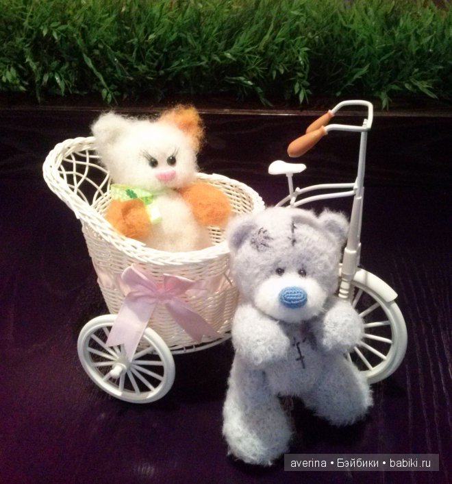 Мишка Теддик и котенок Рыжик. Авторские игрушки ручной работы (фото 6)