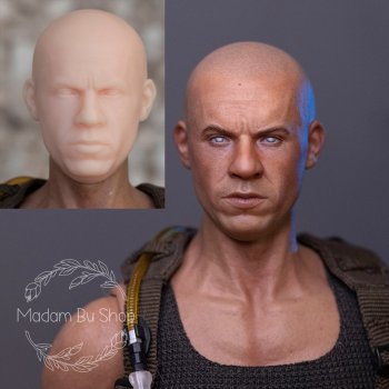 Кастом экшн-головы Вина Дизеля в роли Риддик