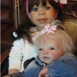 Мои малышки и их красивые няньки...