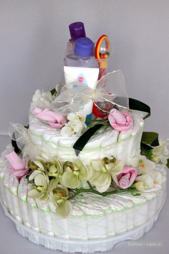 Торт из памперсов, Вишня Виктория