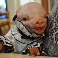 Пухля в новом образе-свинка реборн Рязановой Елены