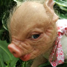 Хрюня Карамелька, кукла реборн Рязановой Елены