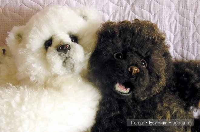 Разномастная двойня. Мишки из натурального меха (фото 8)