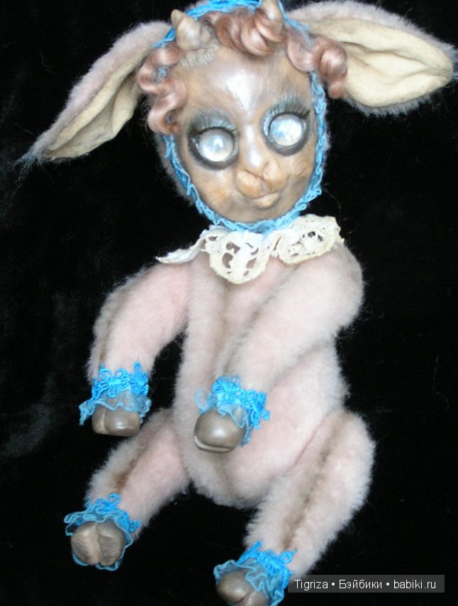 Мой вклад в козье стадо — Игрушки в смешанной технике (мех и глина): Арт